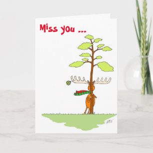 Tarjeta Festiva Navidades: Moose (Shy)