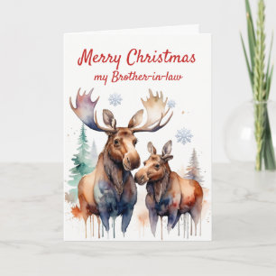 Tarjeta Festiva Navidades Moose-t Fun Moose Hermano de la ley