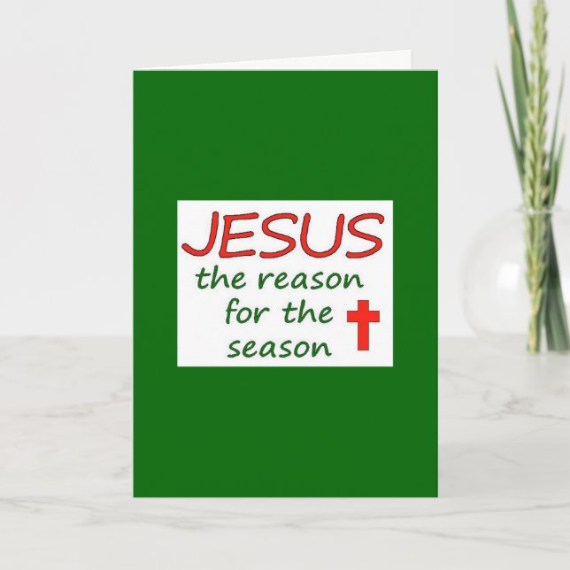Tarjeta Festiva Navidades Motivos de Jesús para la temporada (Anverso)