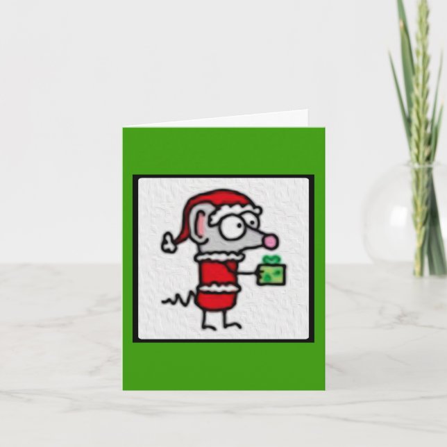 Tarjeta Festiva Navidades Mouse (Anverso)