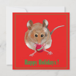 Tarjeta Festiva Navidades Mouse