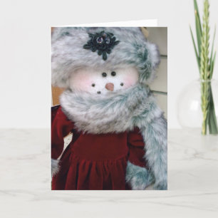 Tarjeta Festiva navidades "MUJERES DE LA NIEVE BONITO" DESEAN