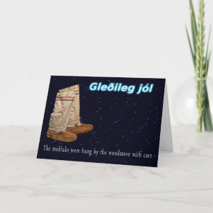 Tarjeta Festiva Navidades Mukluks