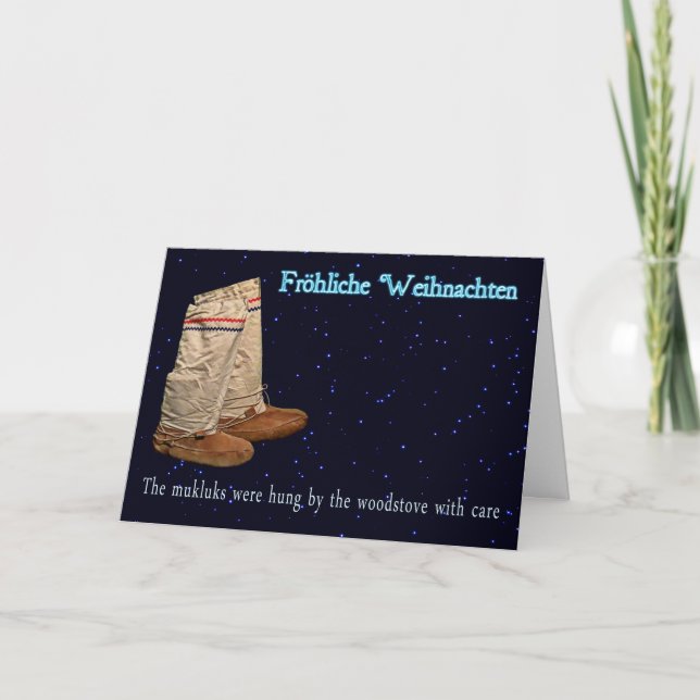 Tarjeta Festiva Navidades Mukluks (Anverso)