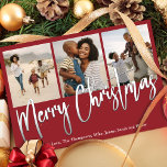 Tarjeta Festiva Navidades Multi Photo Winter Greenery Holly<br><div class="desc">Este diseño presenta una foto verde de las vacaciones felices para los Navidades, con una sola plantilla de imagen, bayas rojas y verdes, hojas botánicas de vegetación invernal, berry de ramas de pino, un mistletoe de lazo rojo con color de agua, tarjetas de fotos de vacaciones para los Navidades, con...</div>