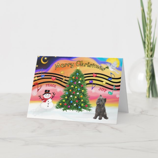 Tarjeta Festiva Navidades Música 2 - Cairn (romano le 21) (Anverso)