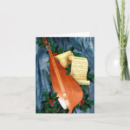 Tarjeta Festiva Navidades musicales saludando