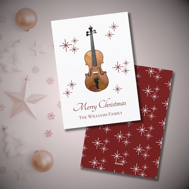 Tarjeta Festiva Navidades musicales violín (Subido por el creador)