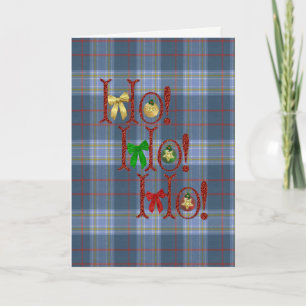 Tarjeta Festiva Navidades Musselburgh Tartán Moderno