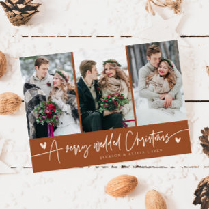 Tarjeta Festiva Navidades Muy Casados, Terracotta Fotografía Recié