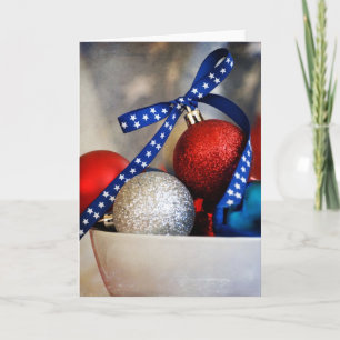Tarjeta Festiva Navidades muy patrióticos