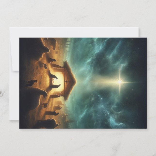 Tarjeta Festiva Navidades/Natividad/Jesús (Anverso)