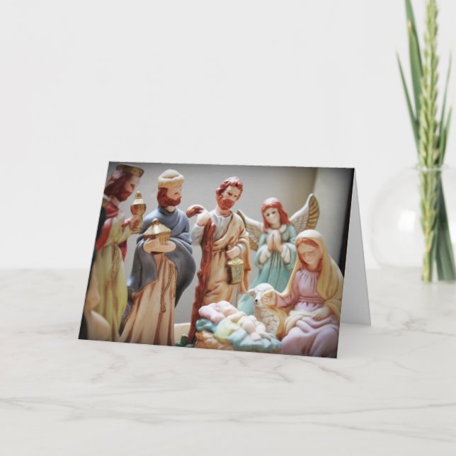Tarjeta Festiva Navidades Natividad Niño Jesús (Anverso)