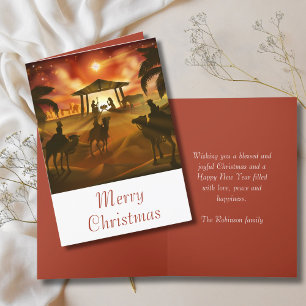 Tarjeta Festiva Navidades Natividad religiosa