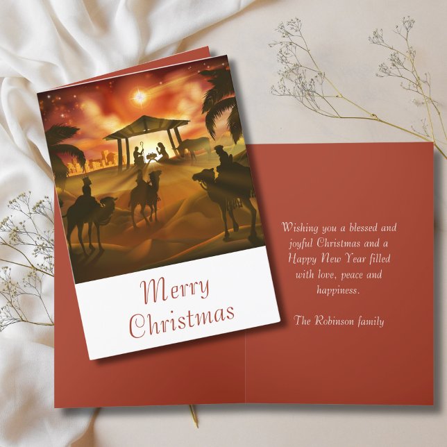 Tarjeta Festiva Navidades Natividad religiosa (Subido por el creador)