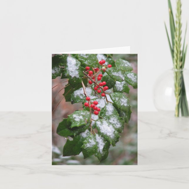 Tarjeta Festiva Navidades naturales (Anverso)