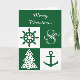 Tarjeta Festiva Navidades náuticos