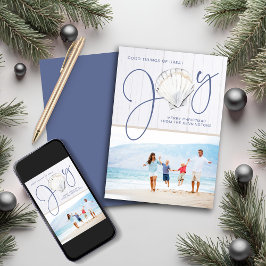 Tarjeta Festiva Navidades náuticos disfrutan de la foto del feriad