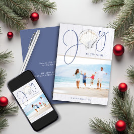 Tarjeta Festiva Navidades náuticos disfrutan de la foto del feriad