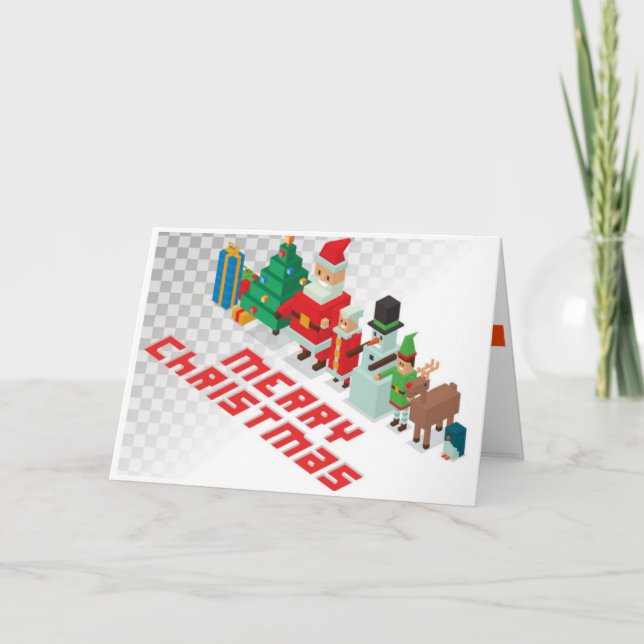 Tarjeta Festiva Navidades - Navidades crossy (Anverso)