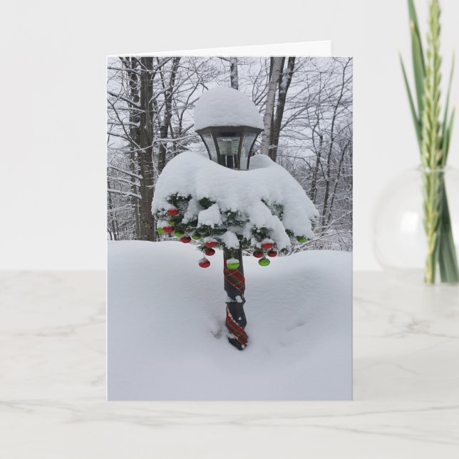 Tarjeta Festiva Navidades Navidades de vacaciones de invierno en d (Anverso)