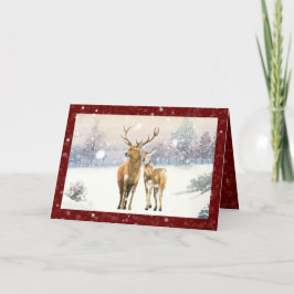 Tarjeta Festiva Navidades Navidades naturales de escena de inviern