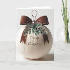 Tarjeta Festiva Navidades neutrales Decoración de Ivory Velvet