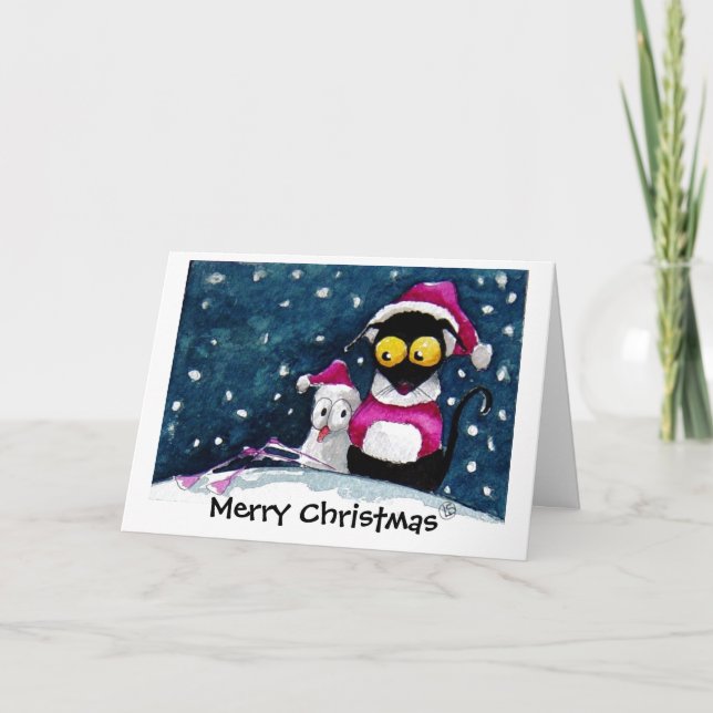 Tarjeta Festiva ¡Navidades nevados! (Anverso)