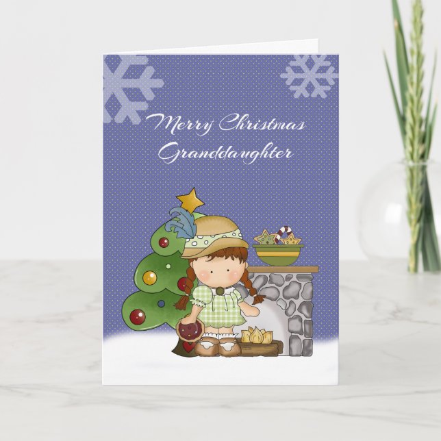 Tarjeta Festiva Navidades nietas (Anverso)