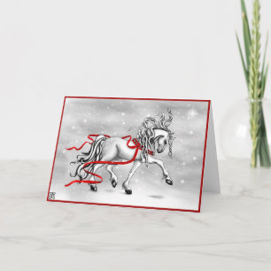 Tarjeta Festiva Navidades Nieve Bells