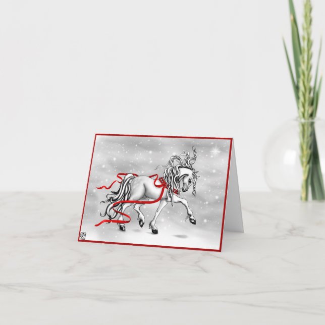 Tarjeta Festiva Navidades Nieve Bells (Anverso)