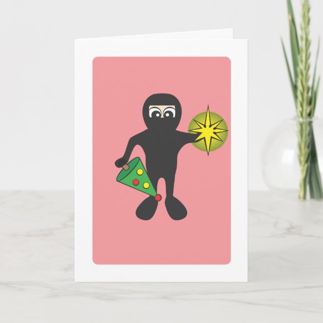 Tarjeta Festiva Navidades Ninja (Anverso)