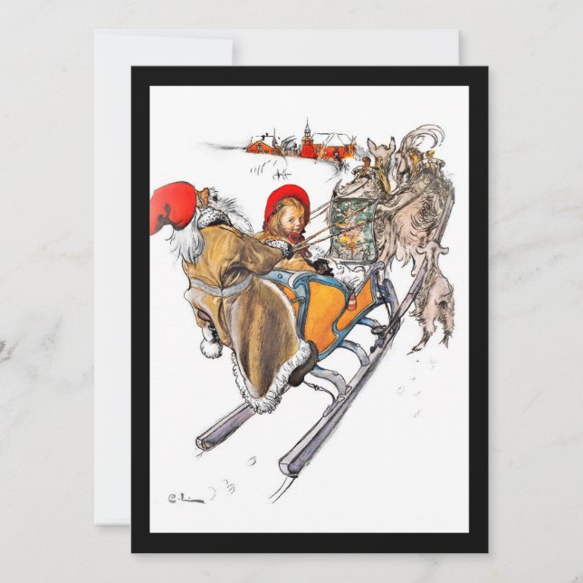 Tarjeta Festiva Navidades Nisse y Kersti (Anverso)