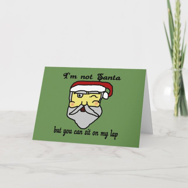 Tarjeta Festiva Navidades: No soy Santa... (Anverso)