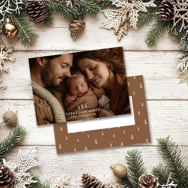 Tarjeta Festiva Navidades nocturnos silenciosos, elegante foto mod (Subido por el creador)