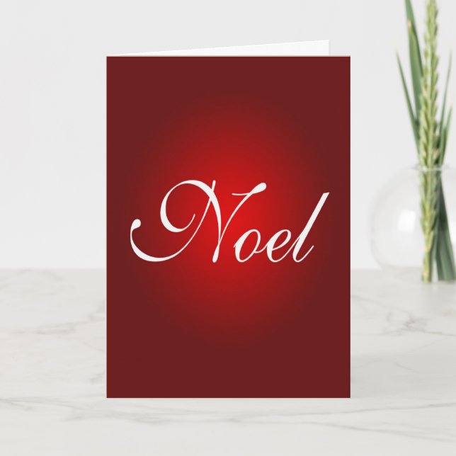 Tarjeta Festiva Navidades Noel Mensaje Rojo Blanco Vacaciones Colo (Anverso)