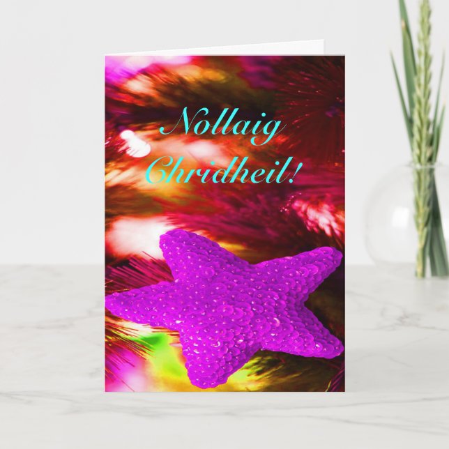 Tarjeta Festiva Navidades Nollaig Chridheil Morple Star II (Anverso)