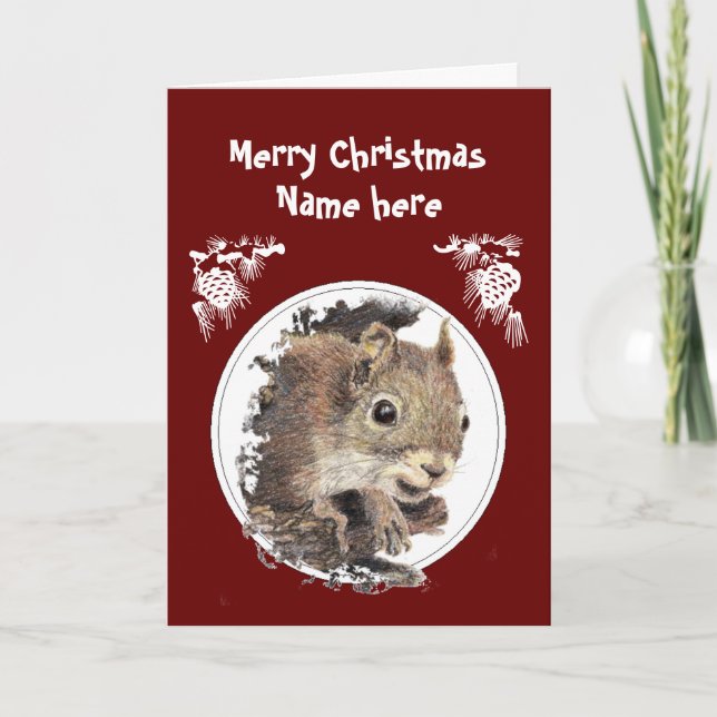 Tarjeta Festiva Navidades Nombre personalizado del grupo Humor Squ (Anverso)