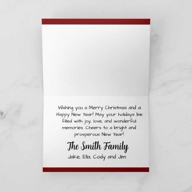 Tarjeta Festiva Navidades nostálgicos Santa in Sled (Personalizado (Interior)