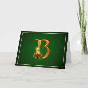 Tarjeta Festiva Navidades Notecard encendiendo velas iniciales B