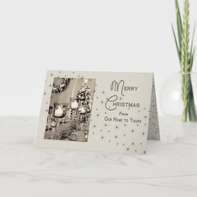 Tarjeta Festiva NAVIDADES - Nuestro hogar - HERMOSO ÚNICO (Anverso)