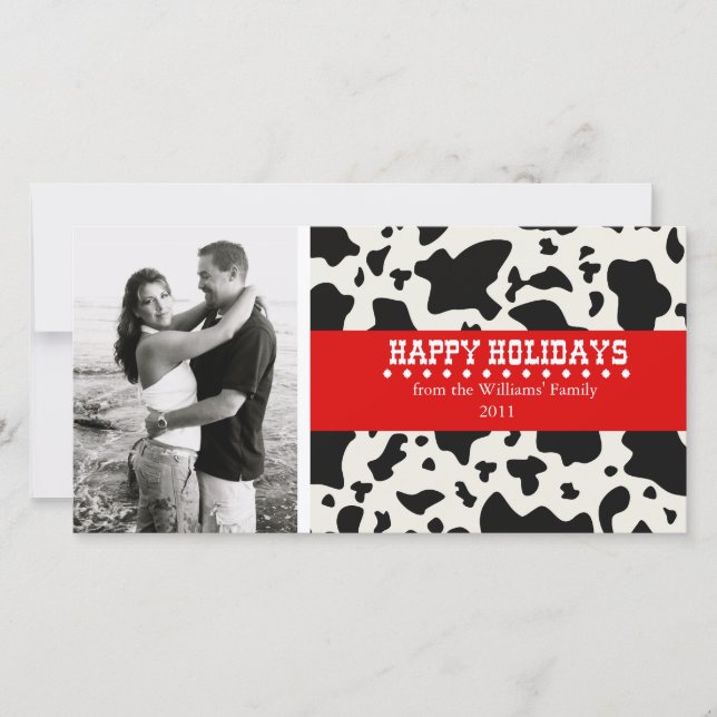 Tarjeta Festiva Navidades occidentales (Anverso)