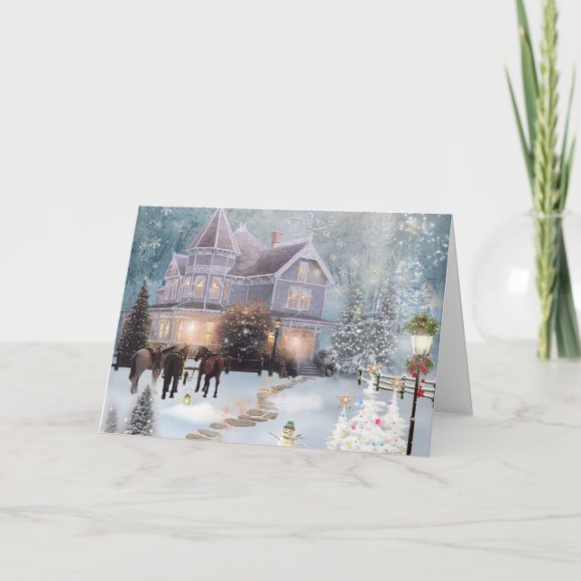 Tarjeta Festiva Navidades occidentales (Anverso)