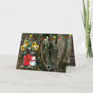 Tarjeta Festiva Navidades occidentales congelan el muñeco de nieve