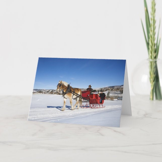 Tarjeta Festiva Navidades occidentales - Navidades de caballos Sle (Anverso)