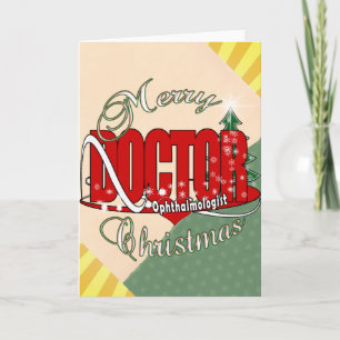 Tarjeta Festiva NAVIDADES Oftalmólogo MÉDICA de EYE