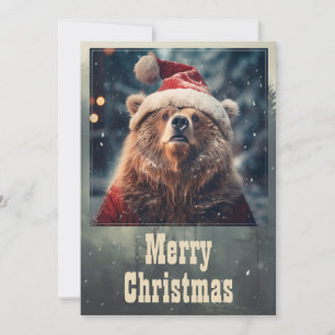 Tarjeta Festiva Navidades Oso