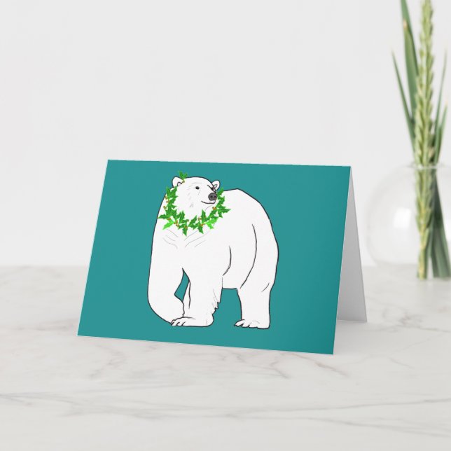 Tarjeta Festiva Navidades Oso (Anverso)