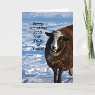 Tarjeta Festiva Navidades ovacionan de nuestra granja a la suya