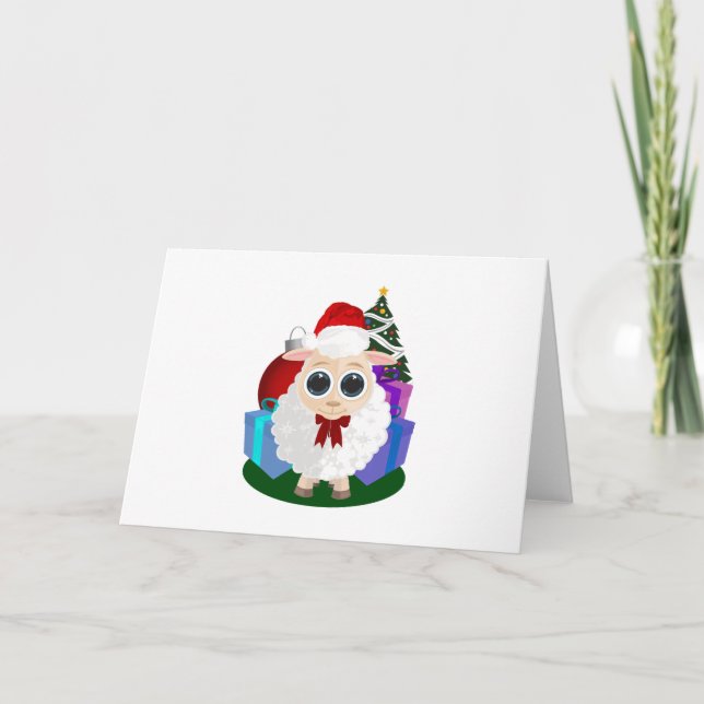Tarjeta Festiva Navidades - Oveja (Anverso)